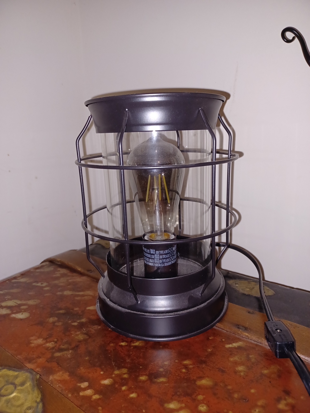 Better Homes And Gardens Black Cage Lantern Table Lamp
